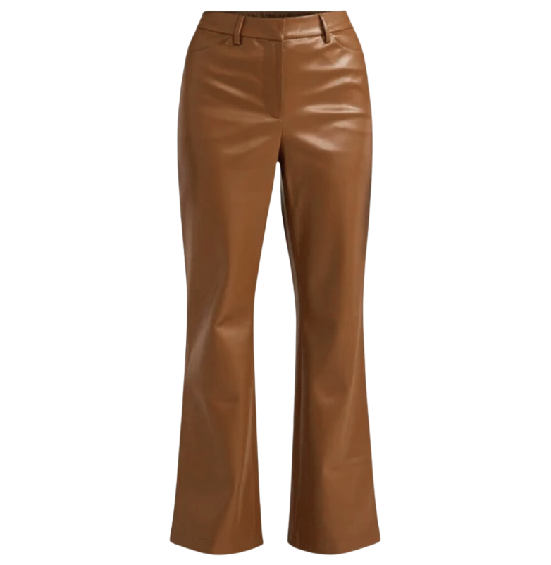 Faux Leather High Waist Trousers
